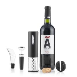 Sacacorchos Eléctrico Recargable con Accesorios para Vino Corklux InnovaGoods Sacacorchos Eléctrico Recargable con Accesorios para Vino Corklux InnovaGoods