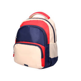 Liderpapel Mochila Escolar Multibolsillo Infantil Azul Marino Rojo Beige 350x110x270 mm