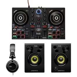Hercules Consola DJ Learning Kit MK2 con DJControl Inpulse 200 MK2, Serato DJ Lite, DJUCED®, Altavoces DJMonitor 32 y Auriculares HDP DJ45 - 4780949