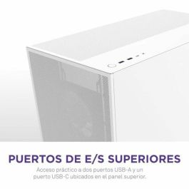 Nzxt NZX0810074845588 H7 Flow RGB Caja de Torre Media con Ventiladores RGB Incluidos, Color Blanco