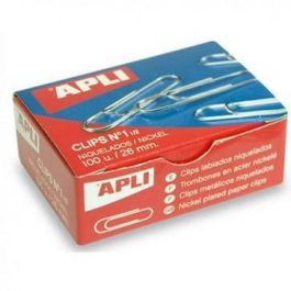 Apli Clips Plateados Nº 1½ - 26 mm Caja 100 Ud -Pack 10 Cajas- Precio: 3.50000002. SKU: B1E7LFAFZQ