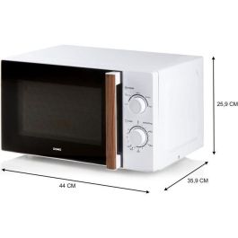 Domo DOM1692589338598 Horno microondas DO2720 20L 700W Temporizador 35 min Descongelación L44xP35.8xH25.8cm Blanco madera