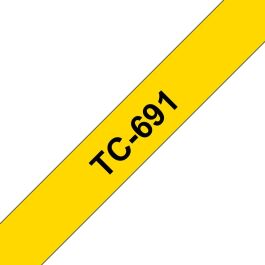Brother TC-691 Cinta Laminada Negro sobre Amarillo 9mm x 7.7m para Impresoras P-touch PT2000, PT3000, PT500, PT5000, PT8E Precio: 39.49999988. SKU: B1J8FAE6Z9