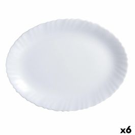 Fuente de Cocina Luminarc Feston Ovalado Blanco Vidrio (Ø 33 cm) (6 Unidades) Precio: 27.50000033. SKU: S2709175