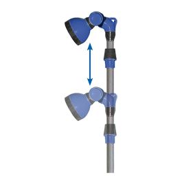Blue Bird-Altadex Ducha de jardín con trípode 130-210cm Azul, Aluminio, ABS, Cabezal Orientable, Llave de Corte