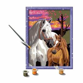 Ravensburger 25809 CreArt Kids Kit de Pintura por Números "Caballos al Atardecer" 18x24 cm para Niños +9 años