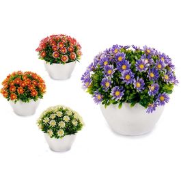 Ibergarden Planta Artificial de Margaritas Decorativa Colores Surtidos de Plástico - 14x13x14 cm (Maceta Ø10 cm) (24 Unidades) Precio: 51.49999943. SKU: B1C9HPD8C3