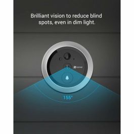 EZVIZ DP2 Timbre Video WiFi 1080p, Sensor Movimiento 6m, Visión Nocturna, Negro/Plata, CS-DP2C-A0-6E2WPFBS