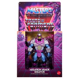 MATTEL Figura Articulada Armor Skeletor Megatron Transformers Masters of the Universe 14cm con Accesorios