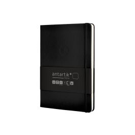 Antartik Cuaderno Notes A5 Tapa Dura Hojas Lisas 100 Hojas 80g Negro FSC con Gomilla y Bolsillo