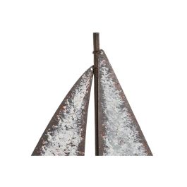 DKD Home Decor Figura Decorativa Velero Estilo Antique de Paulownia y Metal Colores Natural y Blanco 26x6x34 cm