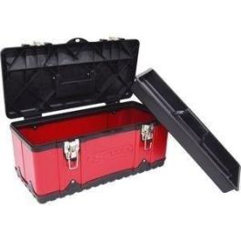 KS TOOLS Caja de Herramientas Desmontable Bimaterial Metal y PVC 47x23.8x20.3cm, Carga 30kg, Tapa Antideslizante y Cierre Metálico KS TOOLS Caja de Herramientas Desmontable Bimaterial Metal y PVC 47x23.8x20.3cm, Carga 30kg, Tapa Antideslizante y Cierre Metálico