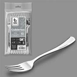 Best Products Tenedor Reutilizable Plata 18,5 cm 10 Unidades Precio: 1.49999949. SKU: B1B9SL55DD