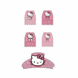 Cerdá Accesorios pelo Hello Kitty clips 5 piezas PINK para niña, edad recomendada 3+ años