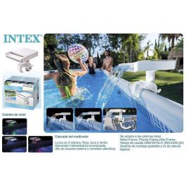 Intex Cascada de Agua con Luces LED Multicolor para Piscinas, PVC, 38x33.5x31.5 cm