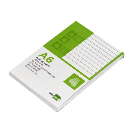 Liderpapel Bloc de notas A6 horizontal, 80 hojas, 60 g/m², perforado