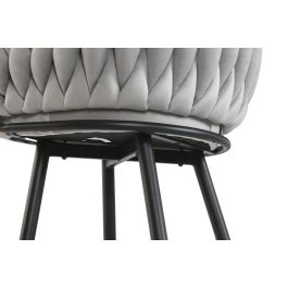 Taburete Moderno DKD Home Decor Gris Negro 53 x 101 x 58 cm Taburete Moderno DKD Home Decor Gris Negro 53 x 101 x 58 cm