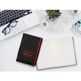 Cuaderno Con Gomilla Antartik Notes Tapa Dura A5 Hojas Puntos Negro Y Rojo 100 Hojas 80 gr Fsc