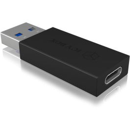 ICY BOX Adaptador USB-A a USB-C 3.1 Gen 2, Velocidad 10 Gbit/s, Macho/Hembra, Negro