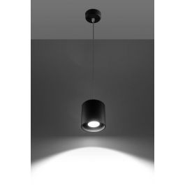 Orbis SOL-SL.0051 Lámpara Colgante Moderna Minimalista Cilíndrica, Disponible en Negro, Gris o Blanco