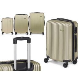 Set 3 Maletas ABS Verde Arte Regal - 49x76x30 cm, 67x45x26 cm, 57x38x23 cm