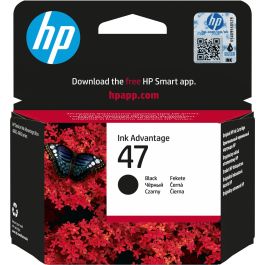 HP 47 Cartucho de Tinta Original Negro 26ml, Tinta a base de Pigmentos, Rendimiento Estándar 1300 páginas Precio: 18.79000046. SKU: B1D3DVQEHP