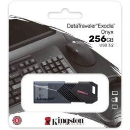 Kingston DTXON/128GB DataTraveler Exodia Onyx Pendrive 128GB USB 3.2 Gen 1, negro mate, capuchón móvil y rendimiento rápido