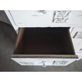 DKD Home Decor Cajonera Romántica de Madera Blanca con 5 Cajones y 1 Puerta (38 cm Fondo x 78 cm Ancho x 102 cm Alto)