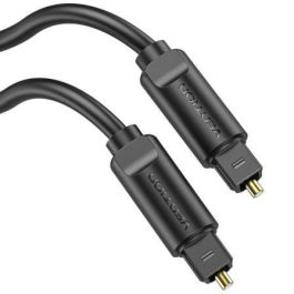 Vention BAEBH Cable de Audio Fibra Óptica Toslink Digital 2m Negro Chapado Oro para Sonido Envolvente, TV, PS4, Xbox, Cine en Casa