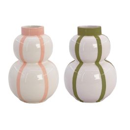 Jarron Moderno DKD Home Decor Rosa Verde 15 x 20 x 15 cm (4 Unidades) Precio: 51.68999968. SKU: B12FGKJ7EX