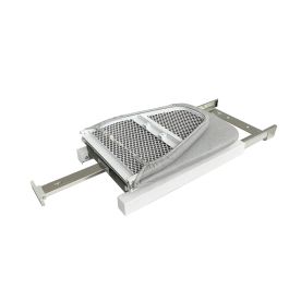 HERRAJES ALK Tabla de Planchar Serie Óptima Extraíble Abatible Giratoria para Cajón Plegable Blanco Ahorra Espacio