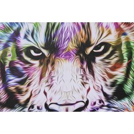 DKD Home Decor Cuadro León Tigre Multicolor Lienzo MDF 70 x 50 x 1.8 cm (2 Unidades)