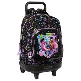 Mochila Escolar con Ruedas Monster High Negro 33 x 45 x 22 cm Mochila Escolar con Ruedas Monster High Negro 33 x 45 x 22 cm