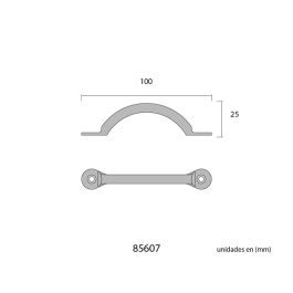 Tirador 100mm h° antiguo edm