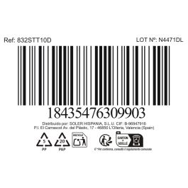 La Mediterranea Vaso Alto Sonella 430 cc Transparente 8x8x13 cm (36 Unidades)