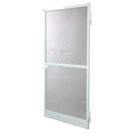 Pantalla de Puerta con Bisagras H220 cm x L100 cm Aluminio Blanco