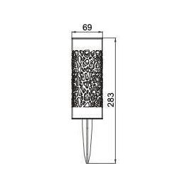 Terminal solar de acero inoxidable GALIX G4445 - Para instalar o plantar - Al 28 cm - Blanco cálido