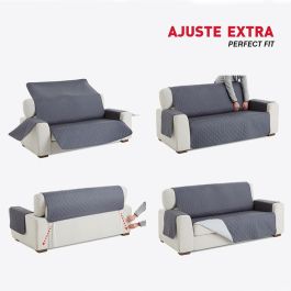 Cubre sofa reversible gris/gris claro 3 plazas belmarti