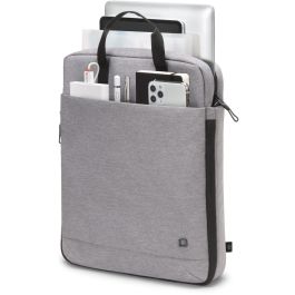 DICOTA Eco MOTION Tote Bag para Portátiles 13-15.6" Gris Claro de Poliéster Reciclado con Compartimento para Tablet y Asa