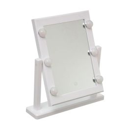 5Five Espejo LED Hollywood - Luz Fría o Cálida, Giratorio 180°, 6 LEDs, 37x9x40.5 cm, Blanco Precio: 43.68999998. SKU: S7909938