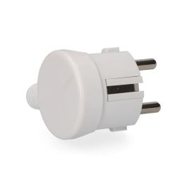 Cyllux Clavija 2p+t schuko ø 4,8mm 16A 250V blanca salida lateral
