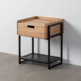 Mesita Natural-Negro Dm-Metal 45 X 41 X 56,50 cm