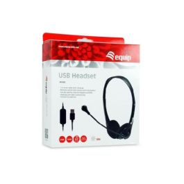 Equip Auriculares Diadema 245305 Alámbricos USB Tipo A para Oficina/Centro de llamadas