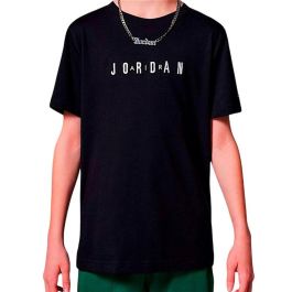 Camiseta de Manga Corta Infantil Jordan Mj Wordmark Emb Crew Negro L
