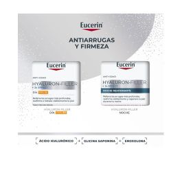 Eucerin Hyaluron Filler Crema Día SPF 30 y Noche Anti-edad Piel Todo Tipo, Estuche 2 pz