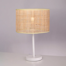 Pakdasht Lámpara de Mesa Ratán SKD-T1011 Natural Boho-Chic Metal Blanco Pantalla Ratán E27 Precio: 39.58999968. SKU: B1HK2CXHRJ