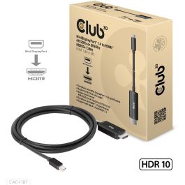 Club3D CAC-1187 Cable Mini DisplayPort 1.4 a HDMI 2.1 Macho/Macho 1.8m, Soporta 8K@60Hz/4K@120Hz, HDR, HDCP