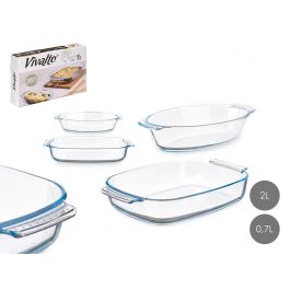 Set 2 Bandejas Borosilicato 700 2000Ml Vivalto 30X5CM (6 Unidades) Precio: 44.68999964. SKU: B1DE9HYBYH