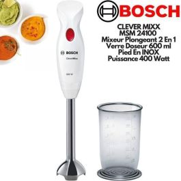 BOSCH MSM24100 - Batidora de mano CleverMixx - 400W - Pie desmontable de acero inoxidable - 1 velocidad - Vaso batidora - Blanco Precio: 41.59000021. SKU: S7153579