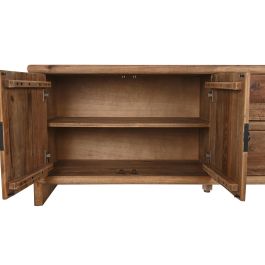 DKD Home Decor Mueble TV Oriental Japonés Madera Reciclada Natural 156 x 44 x 65 cm